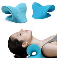 Oreiller de relaxation pour l'alignement de la colonne vertébrale, dispositif de traction cervicale, non toxique, inodore, soulagement de la douleur cervicale et des épaules, massage confortable et étirement