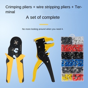 Kit d'outils de sertissage de fil à cliquet auto-ajustable pour embouts de tube d'usine pince à sertir pour manchon isolant - Product Image 3