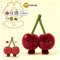 Jouets en peluche cerise mignons, fruits simulés doux, cadeaux promotionnels d'anniversaire, cadeaux pour enfants, logo personnalisé, vente en gros