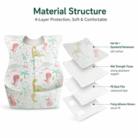 Bavoirs jetables personnalisés pour bébé avec poche récupératrice de nourriture, emballés individuellement, imperméables, design de logo personnalisé disponible, fabriqués en Chine