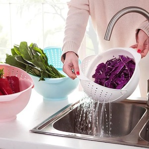 Passoire manuelle double couche en PP de qualité alimentaire, multifonctionnelle pour légumes et fruits, à mailles fines, écologique, pour cuisine professionnelle - Product Image 6