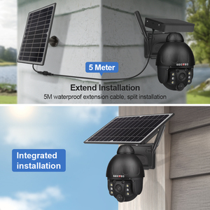 Sectec atacado preço painel solar <span class=keywords><strong>cctv</strong></span> 4g 1080p hd áudio bidirecional wi-fi externo câmera doméstica à prova d' água