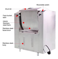 Pétrin silencieux robuste 15-75 kg 1500W-4500W en acier inoxydable, équipement commercial pour la fabrication du pain