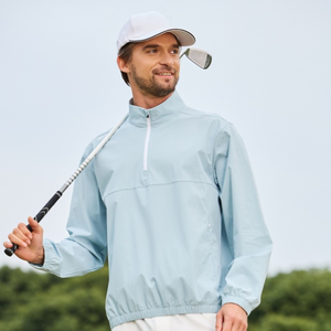 Wholesale <strong>2</strong> Piece Clothing Golf Shorts Set Men Waterproof Lightweight <strong>1</strong>/4 <strong>Zip</strong> Pullover Jackets Long Sleeve Golf <strong>Sweatshirts</strong> - Product Image 4