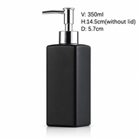 Distributeurs de savon liquide en verre carrés vides de 350 ml (12 oz) pour cuisine, modernes et rechargeables, pour comptoir - Vente en gros
