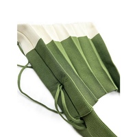Designer Faltbare Leinwand Handtasche Plissee Kordel zug Handgelenk Trage tasche Wolle Gestrickt Farb block Spleiß Faltbare Einkaufstasche