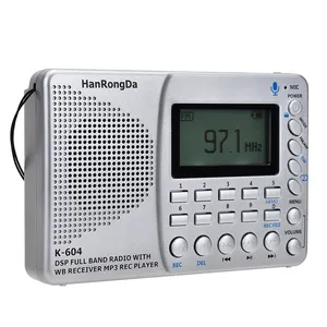 Wholesale Fm Stereo/Am/Wb With Card Recorder Multiful Radio With Time Display 3.5Mm Dual Channel Connector Transmitter Fm Radio