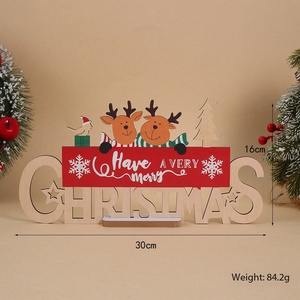 Decorazione Natalizia da Tavolo in Legno a Strati con Supporto, Design Babbo <span class=keywords><strong>Natale</strong></span>, Renna, Albero di <span class=keywords><strong>Natale</strong></span> e Cassetta Postale, Ornamento Invernale per Interni - Product Image 4