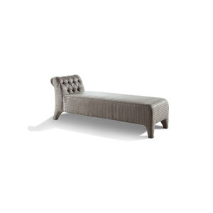 Mobilier de chambre à coucher italien luxe moderne minimaliste boucle banc de chambre à coucher en tissu avec dossier - Product Image 1