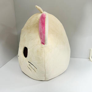 Masque de tête de mascotte en peluche chat beige mignon B975 pour fête d'Halloween, costume de mascotte en gros, personnalisé ODM, taille unique, tête de mascotte personnalisée - Product Image 2