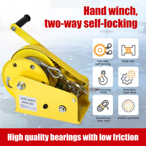 热卖2600磅手动绞车、带2速齿轮的手动回收绞车和自动制动器，用于吉普卡车拖车船提升 - Product Image 2