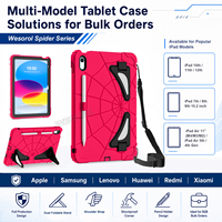 Étui robuste pour iPad 10e et 11e génération avec double support, bandoulière, motif anime pour enfants, anti-chute, OEM ODM