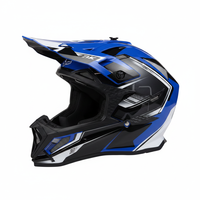 Casque de motocross pour adultes avec lunettes, gants et masque - Casque de moto tout-terrain et VTT DOT/FMVSS-218