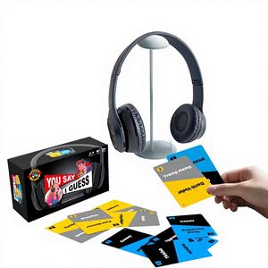 Jeu de société de devinettes avec casque en papier, jeu de cartes pour fête, accessoires interactifs parent-enfant, vente en gros transfrontalière, pour les jeunes (7-14 ans) - Product Image 1