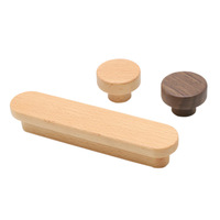 Boutons de meuble en bois massif personnalisés, poignées de tiroir en forme de champignon, poignées en bois à trou unique pour armoire, meuble, mobilier