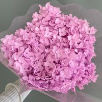 Vente directe d'usine, fleurs séchées au toucher réel, fleurs d'hortensia préservées, tiges de fleurs, décoration de mariage
