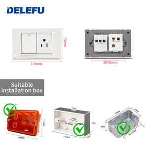 DELEFU - Enchufe de Pared Estándar Estadounidense para PC, Color Blanco, NEMA 5-15, <span class=keywords><strong>Tomacorriente</strong></span> Eléctrico <span class=keywords><strong>con</strong></span> USB A y USB C, Placa de Pared Modular - Product Image 6