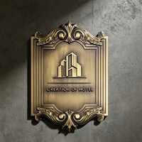 Placa de Metal de Latón Grabada Personalizada, Placa de Identificación Grabada con Láser, Resistente al Agua IP65 y con Soporte de Pared