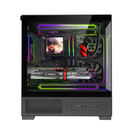 Boîtier PC Gaming M-ATX Prix Usine Verre Trempé Vue Panoramique 2026 Nouveauté Boîtier Aquarium 270 °   Vue complète sans pilier