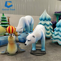 Lanterne Animale de Noël JFL-39, Lanterne Polaire, Lanterne Chinoise, Extérieur, Étanche