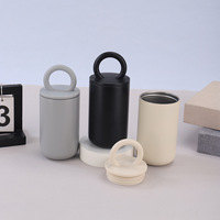 Botol Minum Vakum Dinding Ganda Stainless Steel Terisolasi 500ml Grosir, Mug Kopi dengan Gagang