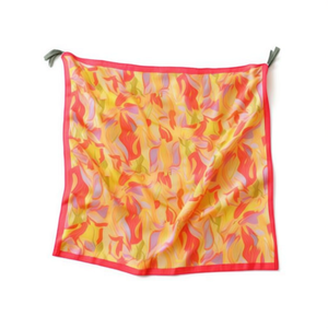 Foulard Quadrato Piccolo con Stampa Pittorica 70x70cm, Accessorio Moda Donna - Product Image 1