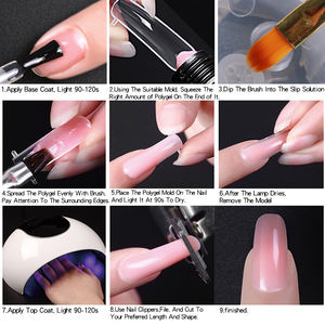 Set de Esmalte de Uñas de Gel UV LED de Resina Kit de Gel de Pintura Removible con Diseño de Logo para Manicura Francesa DIY Estilo Salón Lámpara UV Incluida - Product Image 5