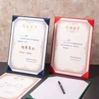 Porte-diplôme en cuir personnalisé pour diplôme scolaire de taille A4, porte-certificat, dossier de classement