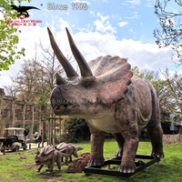 Dinosaure animatronique Triceratops pour parcs à thème, musées, expositions éducatives, attractions commerciales, installation dans les sites touristiques