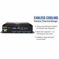 PC Industrial Integrado YCT, Core I3/i5/i7, Sin Ventilador, 8/16GB RAM, 256/512GB Almacenamiento, 6 COM RS232, Doble LAN, Riel DIN