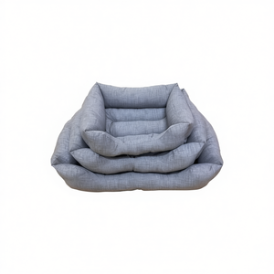 Set di 3 Cucce Quadrate Monocromatiche per Cani con Ingresso, Eleganti Letti per Animali Domestici - Product Image 2