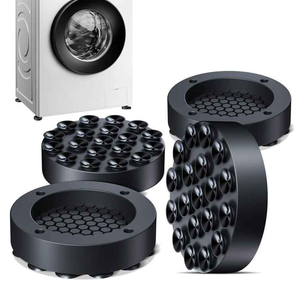 Patins anti-vibrations pour lave-linge, socles réglables en hauteur pour lave-linge et sèche-linge, antidérapants/silencieux/anti-déplacement, adaptés à toutes les machines - Product Image 2
