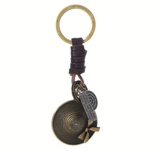 Accesorios de tejido genuinos para colgar en bolsos, regalos al por mayor, colgante de lazo retro para sombrero de paja, llavero de metal - Product Image 5