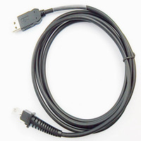 2M 7ft KB Wedge PS2 Cable USB Trenzado Datalogic GD4130D100 D131 Escáner de código de barras Chaqueta de PVC PS/2 Reemplazo de cable de impresora