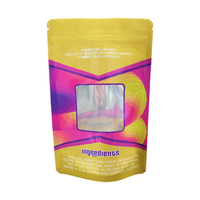 Sacs plats zip-lock en mylar blanc mat imprimés sur mesure Emballage résistant aux enfants à gousset sur support de 3.5 grammes pour la distribution directe