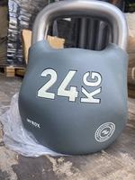 Kettlebell Hyrox 24 kg, poignée en acier électroplaqué, monobloc, noyau en fonte moulée sous pression, pour entraînement fonctionnel de force, utilisation en salle de sport