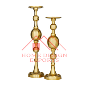 Portavelas de decoración de boda, portavelas grande de aluminio niquelado de alta calidad para el hogar, hoteles y restaurantes - Product Image 6