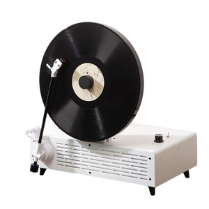 Creative Upright Gramophone Style Phonograph Player USB FM Radio BT Connection Desktop <b>Music</b> <b>System</b> <b>For</b> Living Room - Product Image 1