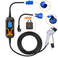 Chargeur EV portable réglable 7KW 32A Type 1 avec câbles de prise CEE 3 broches J1772