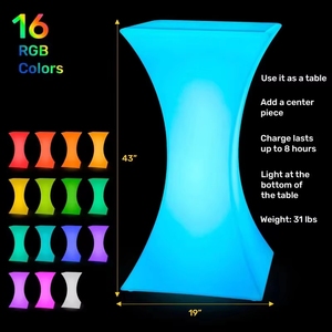 Muebles de Bar LED de Alta Gama para Exteriores, Usados en Restaurantes y Discotecas, Mesa y Sillas de Bar, Mesas Redondas para Eventos - Product Image 6