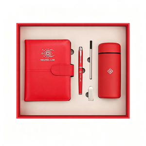 Executive Notebook Gift Set PU Leather Organizer With Tumbler Pen And USB For Employee Appreciation Gifts - Product Image 1