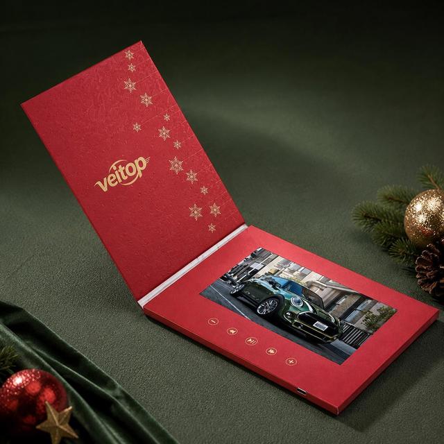 Premium Custom Logo Luxury Video Brochure LCD Screen Multimedia Handmade Eco Friendly Paper Rigid Cardboard Packaging Gift Box