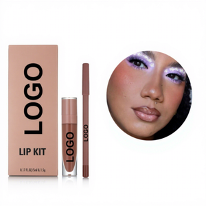 Liquid <b>Lipstick</b> and Lip Liner Makeup Kit High Pigment Nourishing Moisture Lock Private Logo Wholesale - Product Image 4