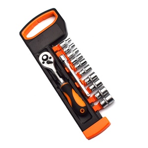 12pcs High Quality 1/4in Ratchet Handle Wrench and <strong>Socket</strong> <strong>Set</strong> - Product Image 1