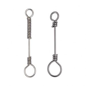 Acier inoxydable Pivotant Stinger Pêche Leurre Connecteur Ressort Serrure <span class=keywords><strong>Snap</strong></span> Carpe Pêche Explosif Crochet Pivotant Connecteur Clip - Product Image 2