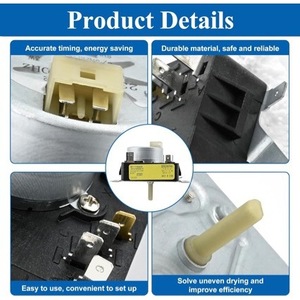 เครื่องเป่าจับเวลา W10185992 115 V อะไหล่พลาสติกไฟฟ้าสำหรับเครื่องซักผ้า - Product Image 3