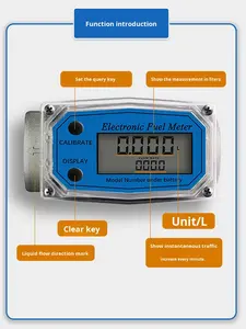 K24 Aço inoxidável Digital Turbina Flow Meter para Metanol Alumínio Liga Electronic Liquid Flow Sensor - Product Image 5