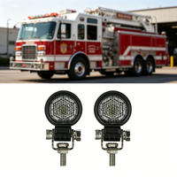 Projecteur de travail LED rond robuste, étanche IP68 : Faisceau large 10-30V CC pour tracteurs, excavatrices et équipements miniers