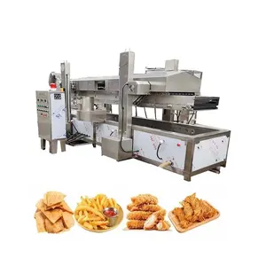 Mesin penggoreng minyak udang ayam industri otomatis kekencangan makanan goreng