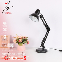 Lampe de table USB multifonctionnelle flexible avec bras articulé, fixation par pince, pliable, tactile, lampe de bureau LED pour l'étude